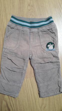 Zateplené menčestrové nohavice, č. 74, dopodopo,74