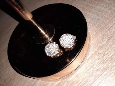 Klips náušnice retro, retro jeans