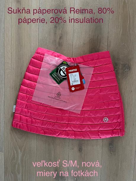 Športová páperová sukňa reima veľ. s/m, reima,164