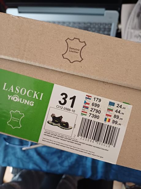 Kožené sandále, lasocki,31