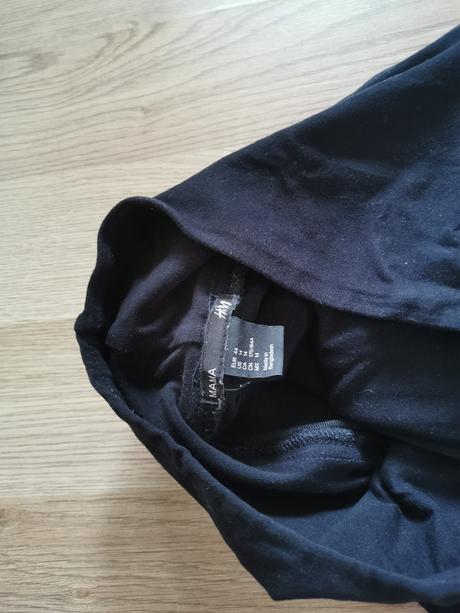 Čierne tehotenské elasticke nohavice, h&m,44