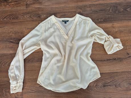 Krémova blúzka ralph lauren, ralph lauren,m
