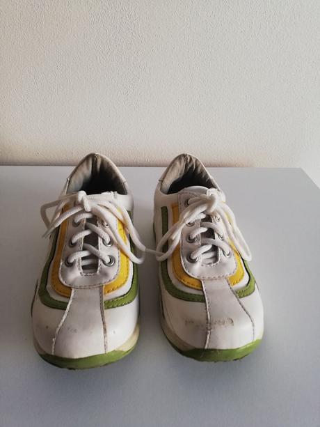 Biele kožené topánky na jar/jeseň, 26