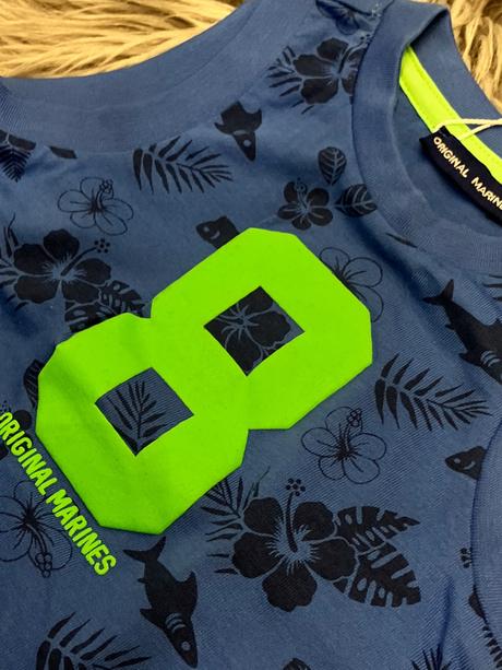 Chlapčenské vzorované tielko modré (3-6 mes.), original marines,62 / 68