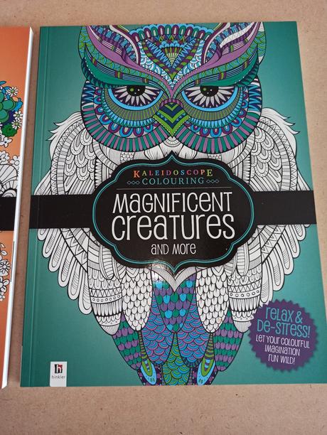 Kaleidoscope colouring creatures / patterns aa,