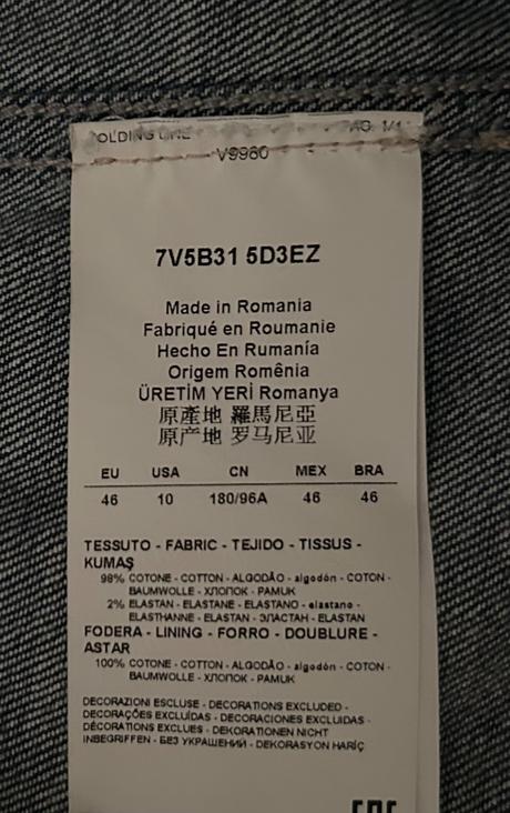 Armani riflová / denim bunda m štýlovka, armani,m