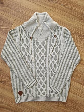 Timeout pánsky sivý sveter veľ. m, timeout,m