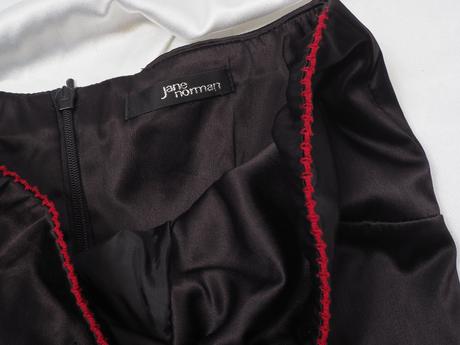 Čierne saténové šaty jane norman, 36