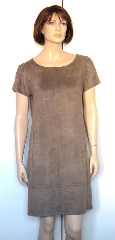 Šedé akoby kožené šaty, 40