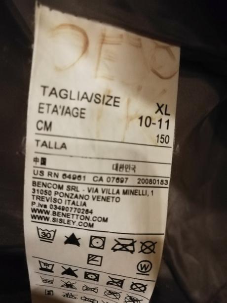 Perová bunda na zimu benetton, benetton,152