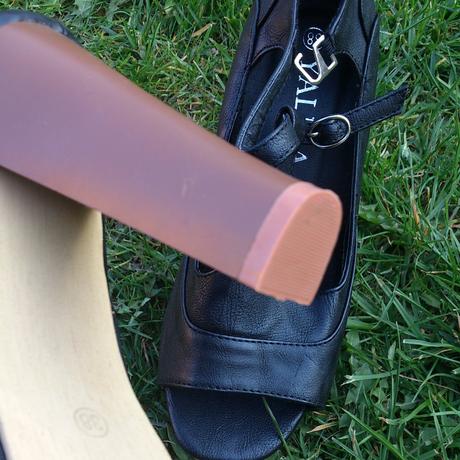 Koženkové sandále s hrubým opätkom, 38