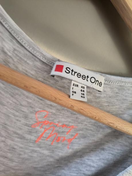 Street oné svetlo sivý bavlnený top m-l, street one,l
