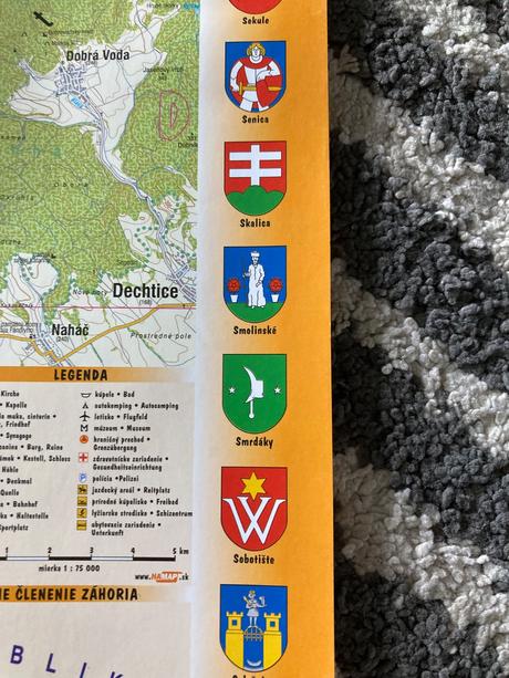 Mapa región záhorie,