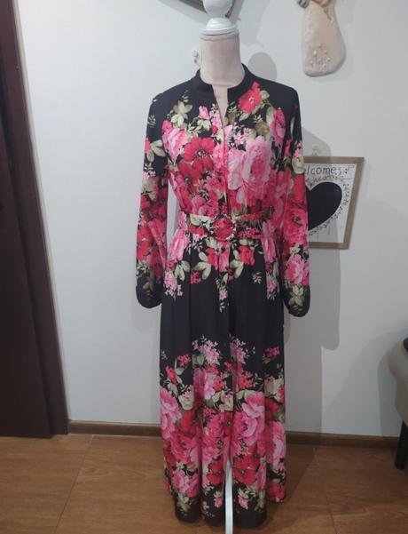 Maxi kvetované šaty, 