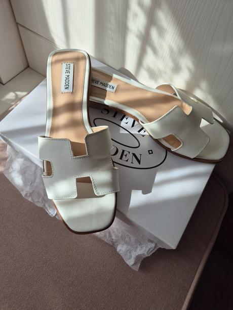 Steve madden dámske biele šľapky / sandále veľ. 41, steve madden,41