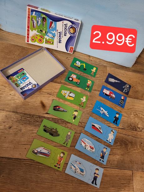 Detské puzzle vozidla, 