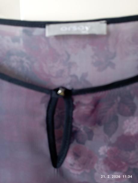 Priehľadná kvetinová tunika (už s poštovným), orsay,m