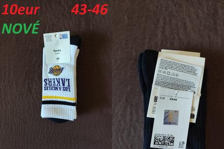 Ponožky dlhé nba los angeles lakers, h&m,39 / 42