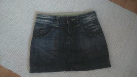 Riflova minisukňa, denim,128