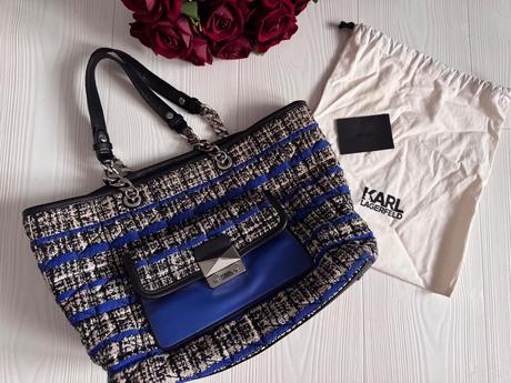 Karl lagerfeld - tvídová kabelka, karl lagerfeld