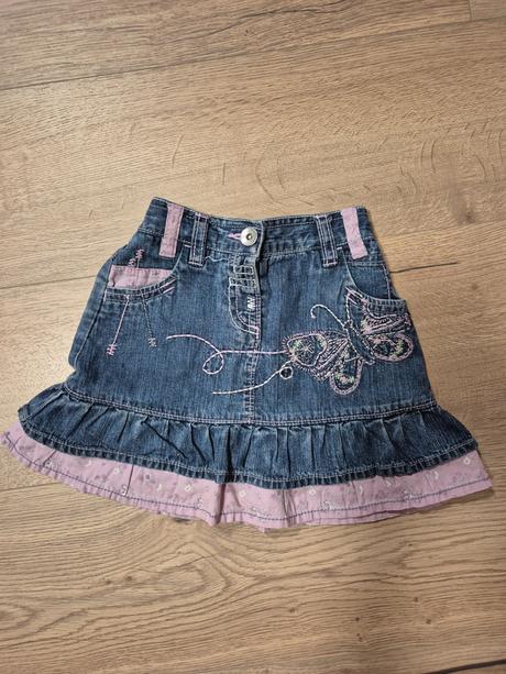Riflová sukňa s motýľom, next,98