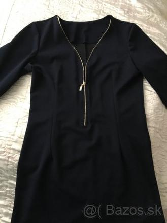 Spoločenské šaty, tmavomodré, veľkosť l, 40