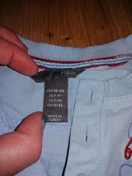 Bledomodré triko, h&m,98