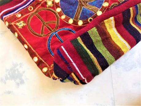 Ľanová etno taška peace, 