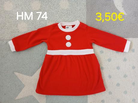 Vianocne mikulasske saty 74, h&m,74