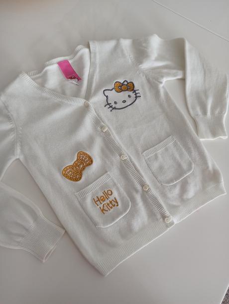 Biely svetrík hello kitty, c&a,98