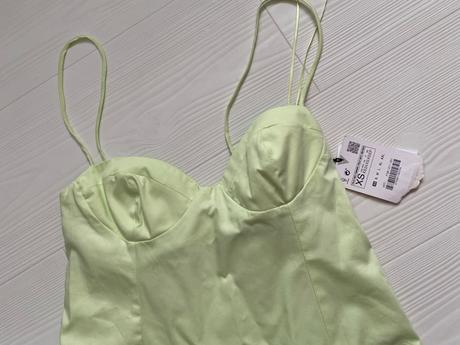 Zara - limetkové šaty, zara,xs