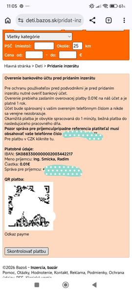 Ako prebieha overenie účtu na Bazoši?