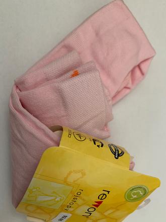 Rewon dievčenské vzorované pančuchy 92-98 ružové, 92