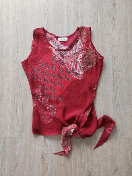 Letný blúzkový top s originálnym úväzom (veľ.38/m), m