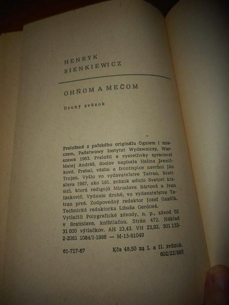 Ohňom a mečom, h. sienkiewicz,