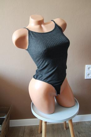 Tmavo šedý body top, xs, xs