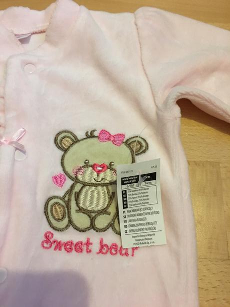 Teplucke ruzove pyžamko/overal, pepco,74