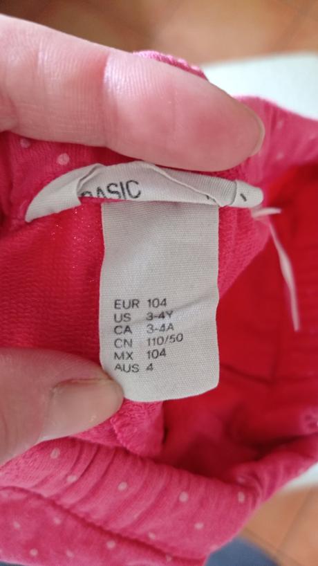 Bodkované kraťasy, h&m,104