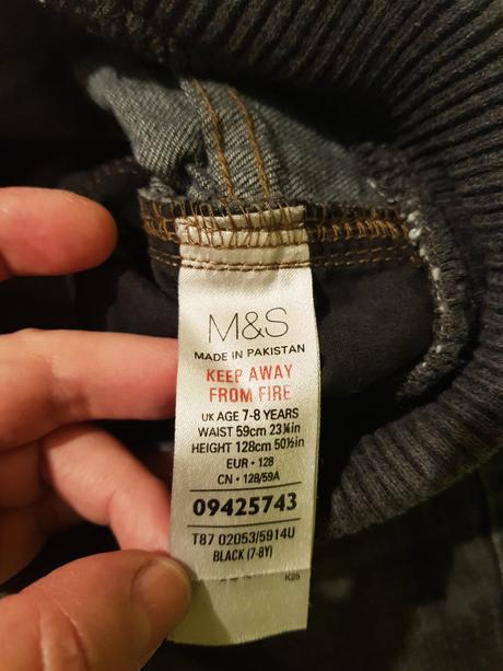 Riflové nohavice, marks & spencer,128