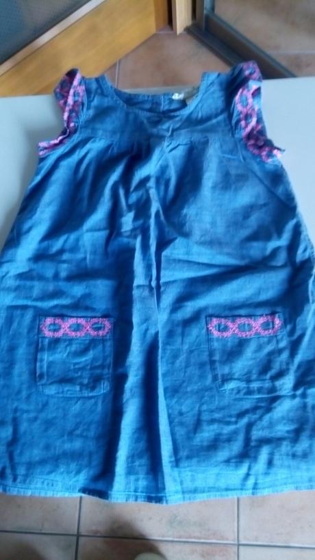 Modré šaty, h&m,116