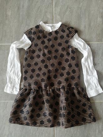 Bodkované šaty next v 134,9 r.,s podšívkou, next,134