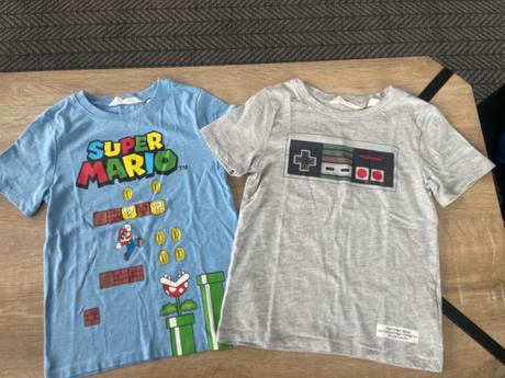 2x tričko, h&m,122