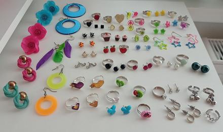 Náušnice a prstene pre dievčatá,