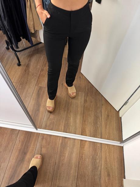 H&m čierne nohavice sakové, h&m,xs