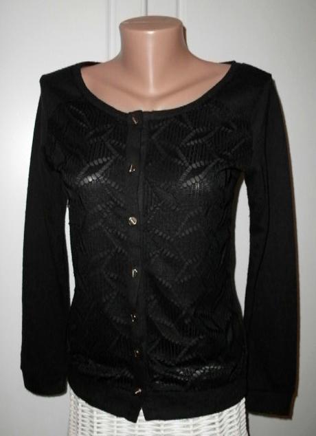 Jemný čierny svetrík - veľ. s-m, s