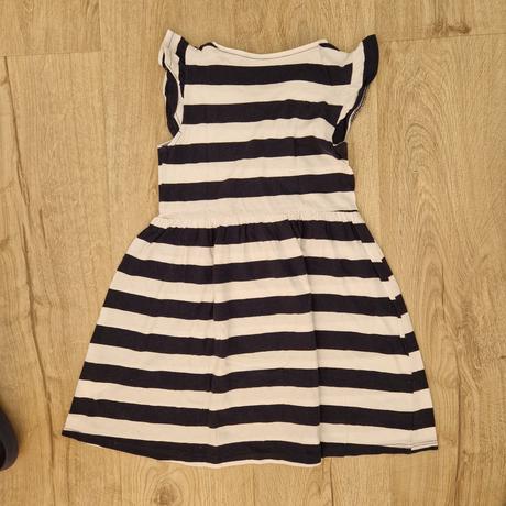 Šaty hm bavlnené bielo-modré, h&m,116