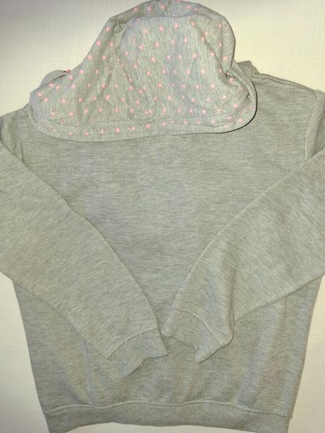 Dievčenská šedá mikina s kapucňou., 158