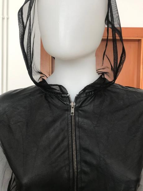 Tričko na zips mix materiálov, 36/38, bonprix,36