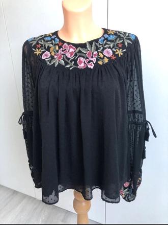 Vyšívaná blúzka, zara,xs