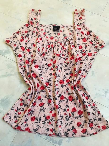 Romantické tenké kvetované tielko s/m, m